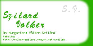 szilard volker business card